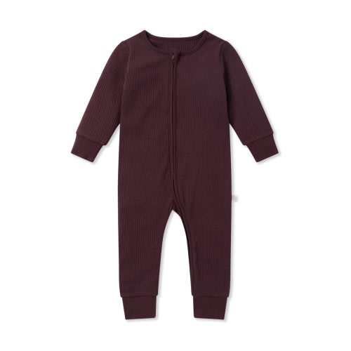 Rib Fitted One-Piece Romper, 12-18 M