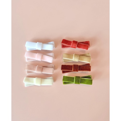 Baby Velvet Bow Hair Clip: Non-Slip Alligator Clip