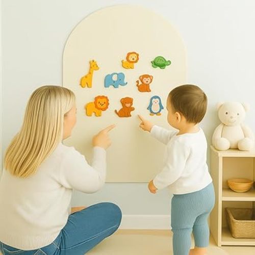 Magnetic Arch Chalkboard Decal 30 × 45 in – Peel-&-Stick Wall Planner | Reusable Write-&-Wipe Board for Home, Office, Classroom & Kids – Includes Tangram & to-Do Kit (Ivory)