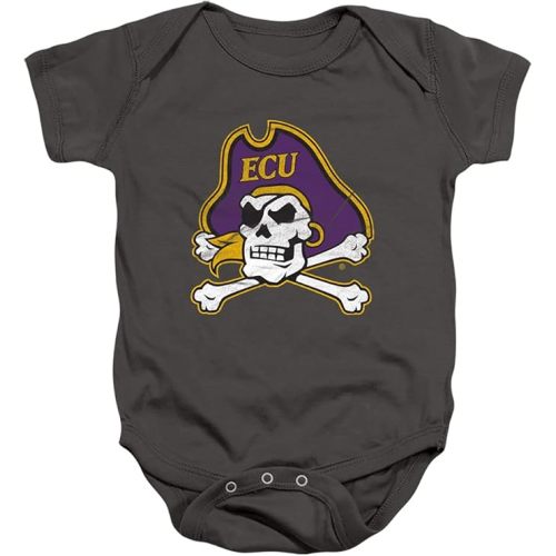 Official Distressed Primary Unisex Infant Snap Suit for Baby - 12 Months - Charcoal