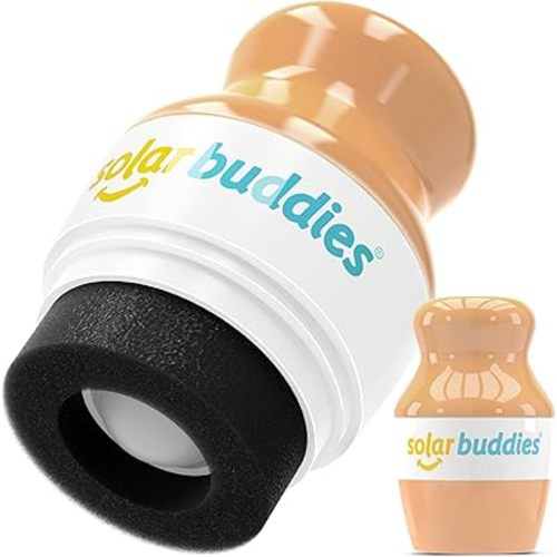 Solar Buddies Sunscreen Applicator - Single Nude - Refillable Roll on Sponge Sunscreen, Suncream & Lotion Applicator For Kids, Adults & Families - Holds 3.4fl oz, Perfect Size for Travel