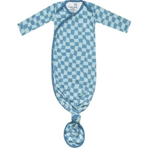 Miles Check Newborn Knotted Gown