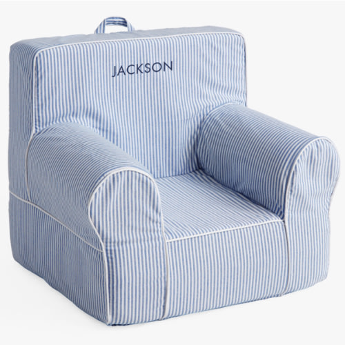 Kids Anywhere Chair®, Chambray Blue Oxford Stripe | Pottery Barn Kids