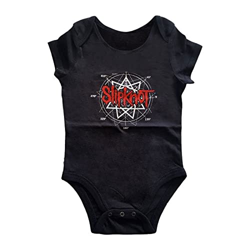 Slipknot Kids Baby Grow: Star Logo (Back Print) - 24 Months - Black