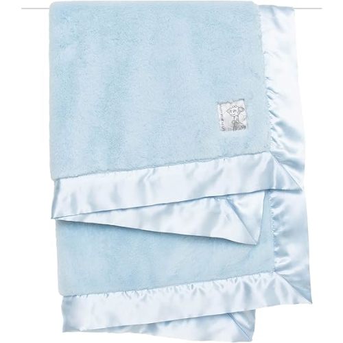 Little Giraffe Posh Mink Baby Blanket 29" x 35", Blue