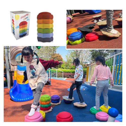 Balance Stepping Stones for Kids, Toddler Stepping Stones,Stepping Stones for Toddlers,Sensory Stepping Stones,and also a Balance Board for kids and a Swing Stool