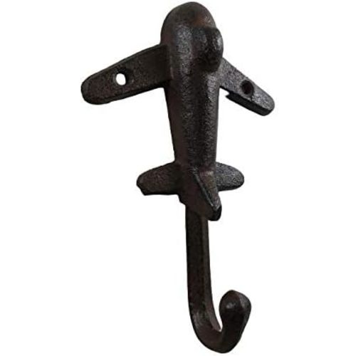 Cast Iron Airplane Themed Single Wall Hook