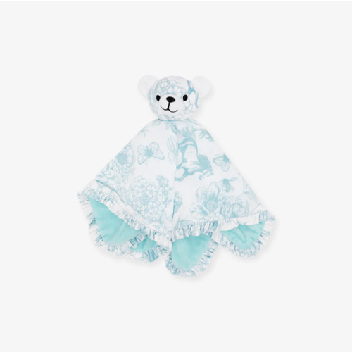 Floral Horses Blue Reversible Baby Lovey | Charlotte Anne