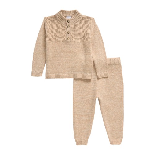 Mock Neck Sweater & Pants Set, 9M