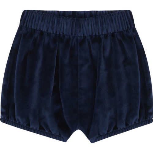 Vild House of Little Organic Cotton Velvet Bloomers Navy Blue 6-12 M