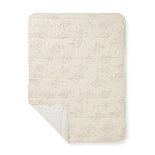 Swaying Branches Organic Cotton Reversible Baby Blanket Oat