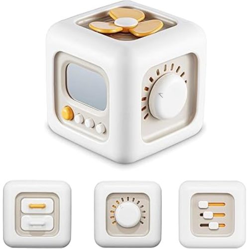 VoMii Baby Toys for 12-24 Months, Baby Busy Activity Cube Toys, Baby Montessori Toys for 1 Year Old, Sensory Toys for Toddlers, Baby Travel Toys, Educational Learning Toys, Kids Boys Grils Gift