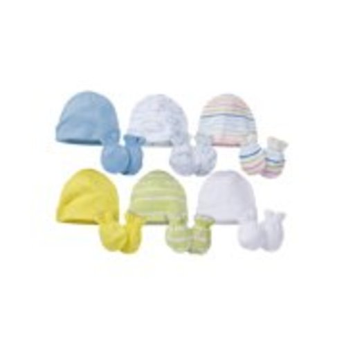 Onesies Brand Baby Boy or Baby Girl Gender Neutral Caps & Mittens Accessories Shower Gift Set, 12-Piece