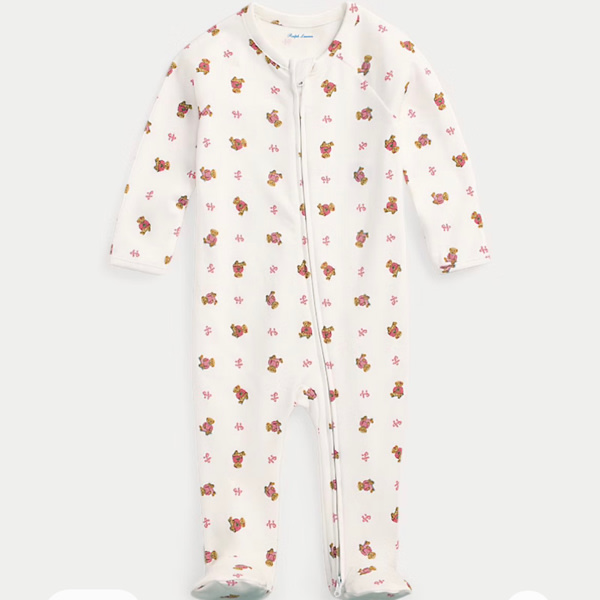 Polo Bear Cotton Footed Coverall