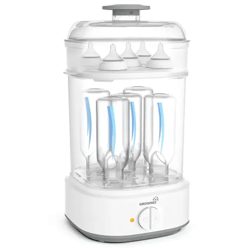 Bottle Sterilizer, Baby Bottle Steam Sterilizer, Electric Baby Bottle Sanitizer with Timer for Baby Bottles, Pacifiers, Pump Parts