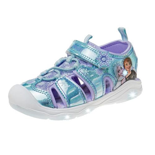 Disney Girls Frozen LED Light Up Sandal - Outdoor Slipon Quick Dry Waterproof Shoe - (Toddler/Little Kid)