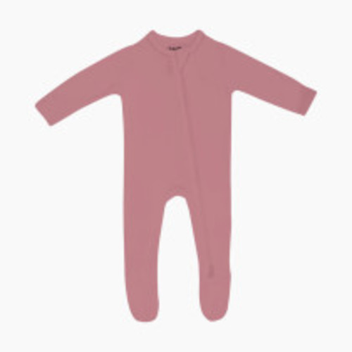 Kyte Baby Zipper Footie - Dusty Rose, 0-3 Months