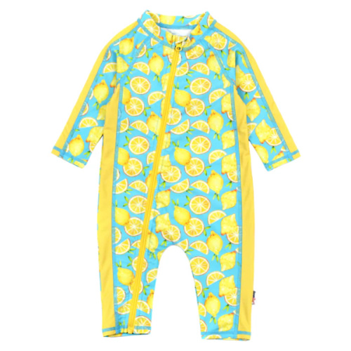 Sunsuit - Long Sleeve Romper Swimsuit | "Lemons" 0-6