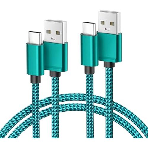 Basesailor USB Type C Charger Cable 10FT 2 Pack,Nylon Charging Cord for iPhone 16 15 Pro Max,Samsung Galaxy Z Fold 5,Note 20,Tab S9 S10 S10E 10E FE S23 S22 S21 23 Plus Ultra,A52 A54,Google Pixel 8 7 6