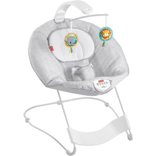 Fisher-Price See & Soothe Deluxe Bouncer - Hearthstone, soothing baby seat for infants and newborns