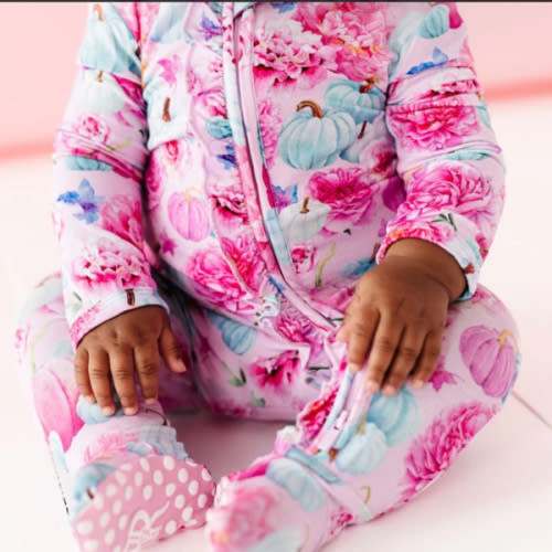 Pretty Little Pumpkin Ruffle Footie