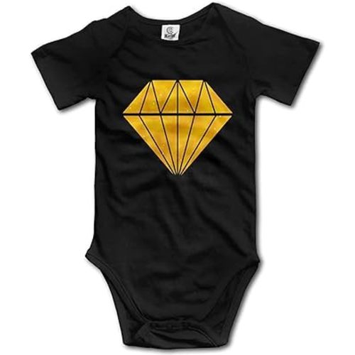 Yellow Diamond Baby Climbing Short Sleeve Onesie 0-6 Month