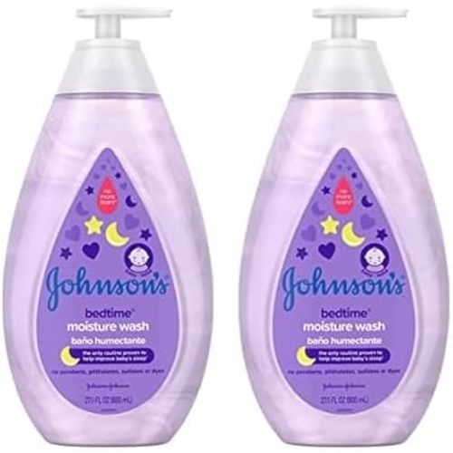 Johnson's Tear-Free Bedtime Baby Moisture Wash with Soothing NaturalCalm Aromas, 27.1 fl. oz (Pack of 2)