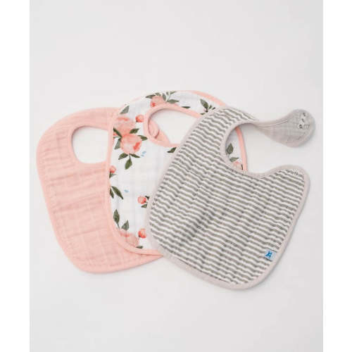 Little Unicorn Cotton Classic Bib 3-Pack - Watercolor Roses