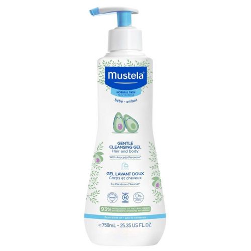 Mustela Gentle Cleansing Gel Baby Body Wash And Baby Shampoo - 25.35 Fl Oz