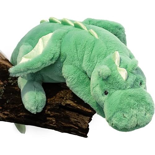 40In 2Lb Weighted Stuffed Animals,Cute Plush Dragon,Weighted Stuff Dinosaur Toy for Kids Adult Gift or Decoration (2lb, Green)
