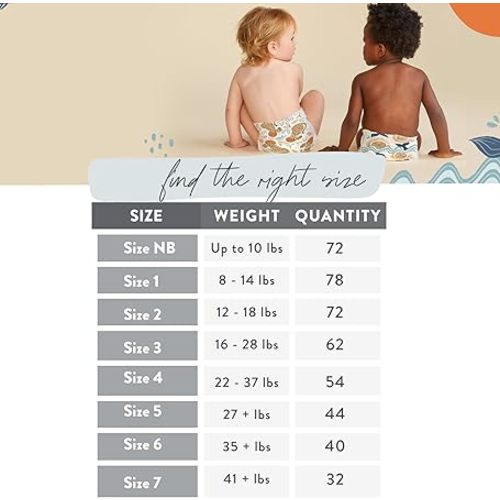 The Honest Company Clean Conscious Diapers for Sensitive Skin | Hypoallergenic, Fragrance Free | Gender Neutral Prints | Club Box, Size 2 (12-18 lbs), 72 Count (Prints May Temporarily Vary)