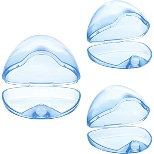 Accmor Pacifier Case, Pacifier Holder Case, Pacifier Container for Travel, BPA Free,Transparent Blue, 3 Pack