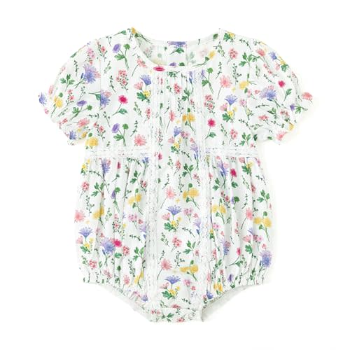 Simplee kids Baby Girls Romper Sleeveless Summer Outfits Rompers baby rompers girl Floral Pattern Button One Piece Outfit