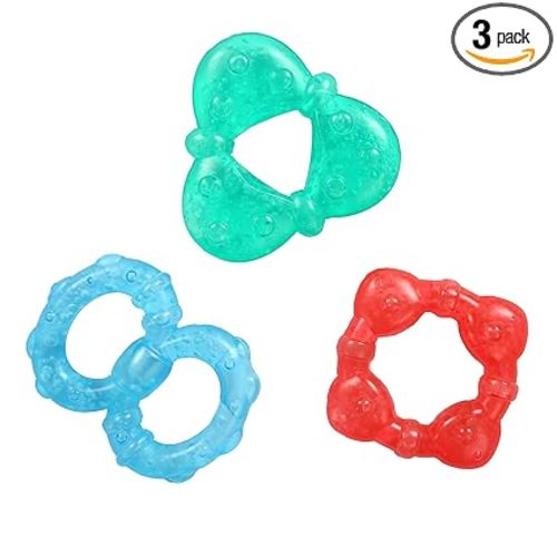 Bright Starts Stay Cool Teethers, Water-Filled & Chillable, BPA Free Teething Toy, Ages 3 Months+, Unisex, 3-Pack