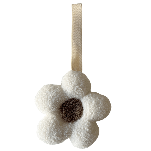 Pacifier Lovey, White Flower
