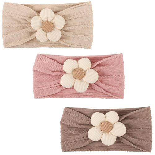 Baby Flower Headbands Nylon Baby Girl Headbands Soft Handmade Hairbands Toddler Hair Accessories for Girls Baby Newborn Infant Kids