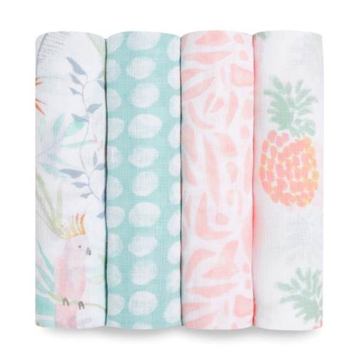 tropicalia essentials cotton muslin swaddle 4 pk tropicalia