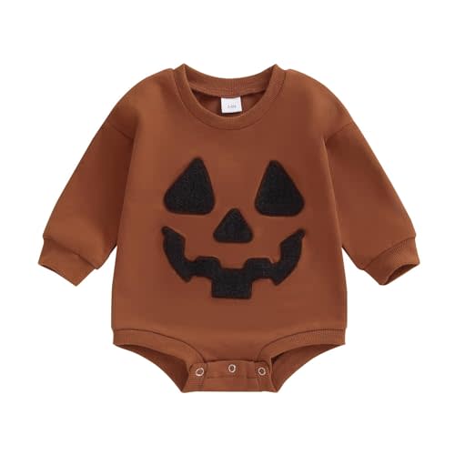 Baby Halloween Outfit Boy Girl Pumpkin Patch Sweatshirt Romper Sweater Shirt Cute Newborn Toddler Clothes