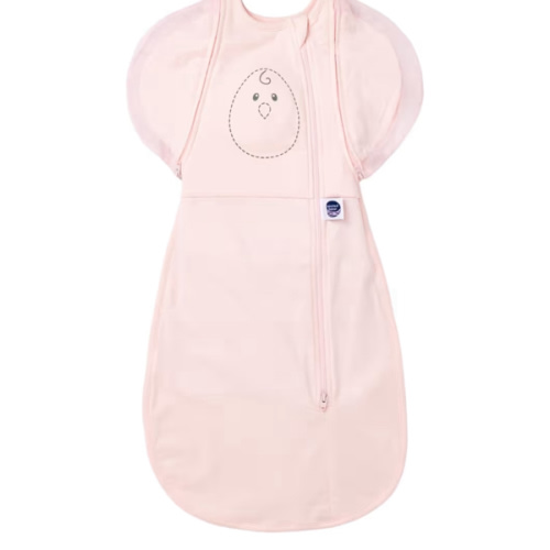 Nested Bean Air 6-in-1 Adaptable Baby Sleep Sack – Comfort & Safety for Natural Sleep, Preferred Arm Position Reduces Startle Reflex, Better Sleep for Baby, NB (7-13lbs) Soft Pink