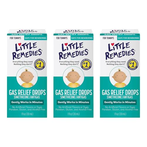 Little Remedies Gas Relief Drops, Natural Berry Flavor, Safe for Newborns, 1 fl oz. (Pack of 3)