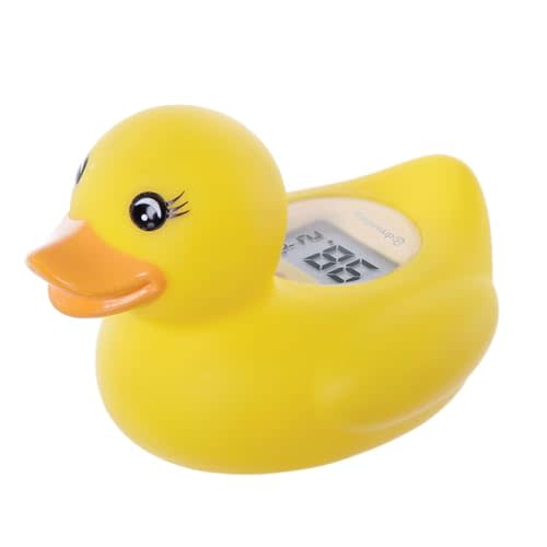 Dreambaby Duck Baby Bath Thermometer  Instant Results, Digital Water & Room Temp Reader  Fun Floating Toy for Newborns