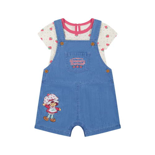 Strawberry Shortcake Baby Girl Shortall Set, Sizes 0/3 Months-24 Months
