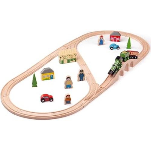 Bigjigs Rail Heritage Collection Flying Scotsman Train Set - 40 Play Pieces