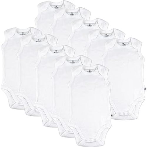 HonestBaby Multipack Sleeveless and Cami Bodysuits One-Piece 100% Organic Cotton for Infant Baby Boys, Girls, Unisex