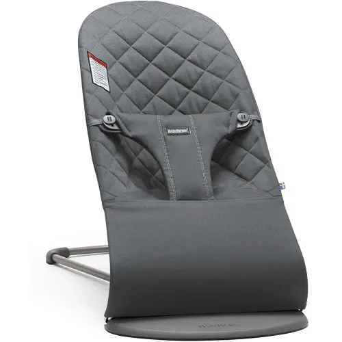 BabyBjörn Bouncer Bliss, Cotton, Classic Quilt, Anthracite