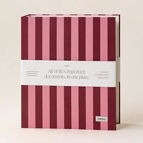Document Organizer Binder – Premium Linen Folder System with Full & Half-Page Envelopes for Important Papers, Passports, Birth Certificates & More