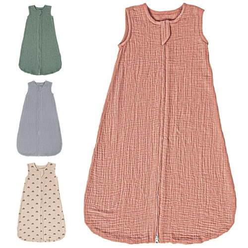 Beavtaens Baby Sleep Sack , Muslin Baby Wearable Blanket, with 2-Way Zipper, 12-18 Months, (Large)