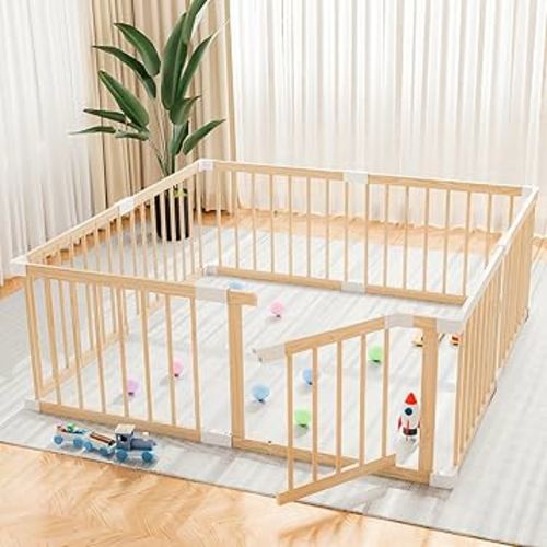 Portable Play Pen for Babies,Playpen for Babies and Toddlers,Playpen for Toddlers 1-3,Baby Fence,Security Pen Play Area Indoor,Easy to Assemble(53x53x24 Inch)