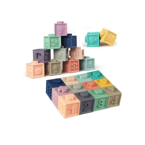 Litand Soft Stacking Blocks for Baby - Sensory Montessori Toys Toddler Activities - Gifts for Boy Girl 6 9 12 18 Months 1 2 3 Year Old Birthday - Infant Bath Toys