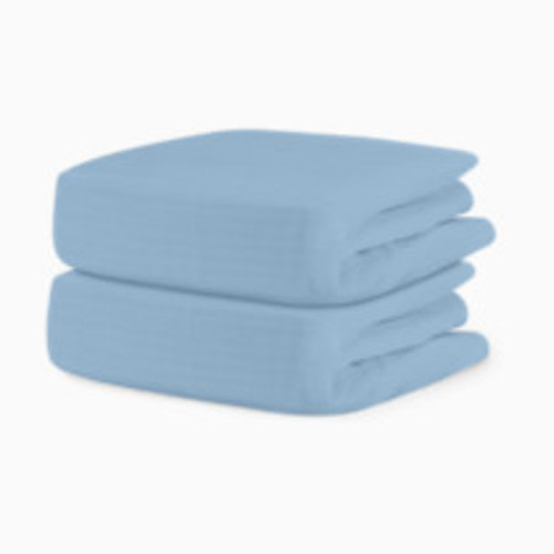 Newton Baby 2-Pack Organic Cotton Breathable Crib Sheets - Sky Blue